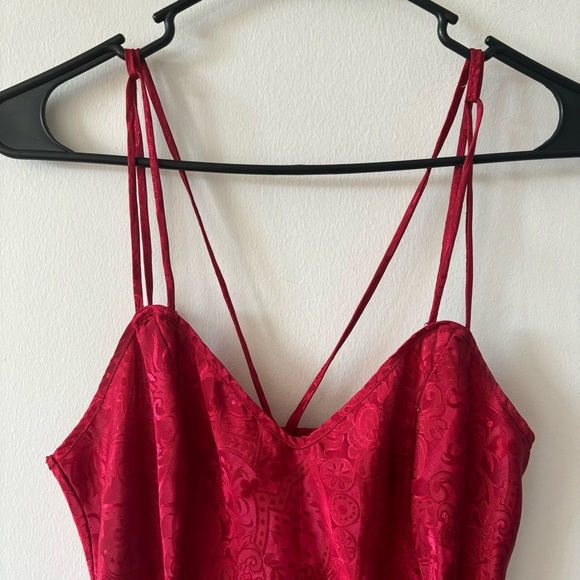 Vintage 80s Victoria’s Secret Gold Label Babydoll Floral Foil Mini Slip Dress - Picture 13 of 13